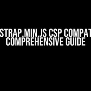 Is Bootstrap.min.js CSP Compatible? A Comprehensive Guide