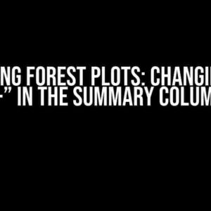 Mastering Forest Plots: Changing “.” to “-” in the Summary Column