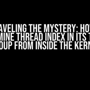 Unraveling the Mystery: How to Determine Thread Index in its Thread Group from Inside the Kernel